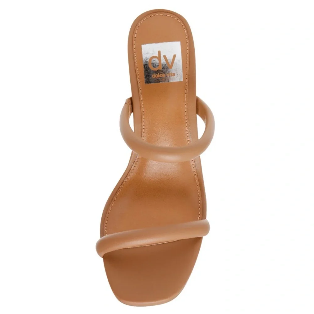 DOLCE VITA ❤️‍🔥 HALSTY BLOCK HEEL MULE IN CARAMEL SIZE 7.5 - Picture 5 of 9